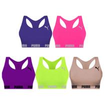 Kit 5 Tops Puma Nadador Sem Costura Feminino