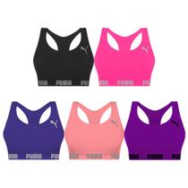 Kit 5 Tops Puma Nadador Sem Costura Feminino