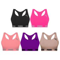 Kit 5 Tops Puma Nadador Sem Costura Feminino