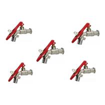 Kit 5 Torneiras Esfera Jardim Cadeado Com Bico Geral 1/2X3/4