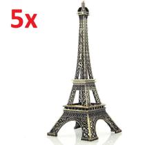 Kit 5 torre eiffel decoração presente miniatura 13cm