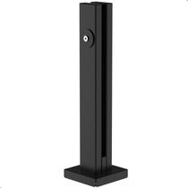 Kit 5 Torre Guarda Corpo Coluna Pinça Preto 30cm Para Vidro