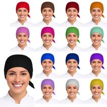 Kit 5 Touca Bandada Chefe Cozinha Restaurante Cozinheiro