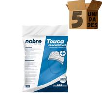 Kit 5 Touca Descartável Tnt Com Elástico Nobre C/ 100un