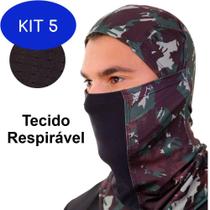 Kit 5 Touca Ninja Mascara Balaclava Camuflada Militar Uv50+