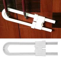 Kit 5 Trava De Armário Segurança Bebê Resistente Formato U
