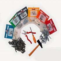 Kit 5 Trava Porta Janela Fixador Autoadesivo Plástico Branco Prático Parede Rodapé