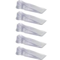 Kit 5 Trava Portas Cunhas Aparadores Calços Transparentes Antiderrapantes PVC Chão Kit 5 Trava Portas Cunhas Aparadores Calços Transparentes Antiderrapantes PVC Chão