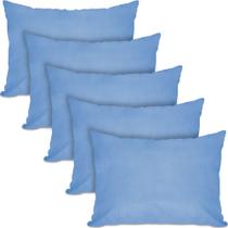 Kit 5 Travesseiro Fibra Siliconada Tecnologia Bloqueador Bacteriano 50x70cm - BF Colchões