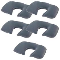 Kit 5 Travesseiros Inflável de Viagem Confortável Vinil Aveludado Avenli Kit 5 Travesseiros Inflável de Viagem Confortável Vinil Aveludado Avenli