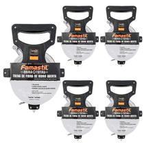 Kit 5 Trena de Fibra de Vidro 50 M X 13 Mm Aberta Famastil Kit 5 Trena de Fibra de Vidro 50 M X 13 Mm Aberta Famastil