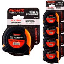 Kit 5 Trena Emborrachada de Alta Precisão 5Mx19Mm Famastil Kit 5 Trena Emborrachada de Alta Precisão 5Mx19Mm Famastil