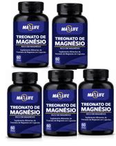 KIT 5 Treonato de Magnésio em Cápsulas Uso Diário 60 Caps KIT 5 Treonato de Magnésio em Cápsulas Uso Diário 60 Caps