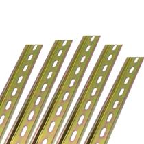 Kit 5 trilho din 35 x 7,5 perfurado 50cm