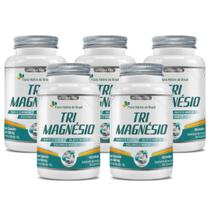 Kit 5 TriMagnésio Taurato,Malato e Quelato 500mg 60 Caps FNB