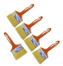 Kit 5 trincha econômica 696 média 4" verniz stain tigre Kit 5 trincha econômica 696 média 4" verniz stain tigre