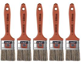 Kit 5 Trincha Pincel Para Pintura Media 395 Atlas Polegadas Gris Pintor Parede Tinta Acrílica Kit 5 Trincha Pincel Para Pintura Media 395 Atlas Polegadas Gris Pintor Parede Tinta Acrílica