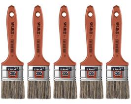 Kit 5 Trincha Pincel Para Pintura Media 395 Atlas Polegadas Gris Pintor Parede Tinta Acrílica Kit 5 Trincha Pincel Para Pintura Media 395 Atlas Polegadas Gris Pintor Parede Tinta Acrílica