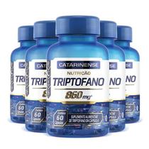 Kit 5 Triptofano 860Mg Catarinense Pharma 60 Cápsulas