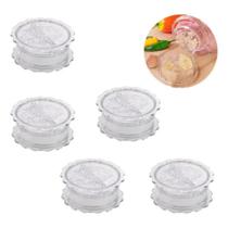 Kit 5 Trituradores Moedor Alho Acrílico Espremedor S/ Cheiro Transparente