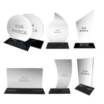 KIT 5 Troféu em Acrílico Brinde Corporativo, Homenagem, Evento, Premiação KIT 5 Troféu em Acrílico Brinde Corporativo, Homenagem, Evento, Premiação