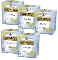 kit 5 TWININGS OF LONDON SABOR ERVA DOCE 20G - 10 SAQUINHOS