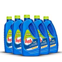 Kit 5 Ultra Clear Hth 2 em 1 Elimina Algas e Decanta Para Tratamento de Piscina