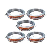 Kit 5 un arame galvanizado ajax 22 bwg rolo 1kg aprox. 321m
