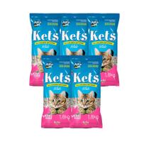 Kit 5 Un. Areia Gatos Higienica Kets White 1,8kg