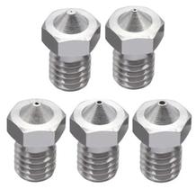 Kit 5 Un Bico V5 V6 M6 E3d Nozzle 1,75mm Impressora Inox Kit 5 Un Bico V5 V6 M6 E3d Nozzle 1,75mm Impressora Inox