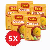 KIT 5 UN. Cuscuz Sinhá 500Grs Tradicional Farinha de Milho Flocada Sem Glúten KIT 5 UN. Cuscuz Sinhá 500Grs Tradicional Farinha de Milho Flocada Sem Glúten