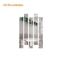 Kit 5 Un. Espelho Flexível Decorativo 10x70cm Retangular Kit 5 Un. Espelho Flexível Decorativo 10x70cm Retangular