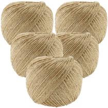 Kit 5 Un Fio Cordão Barbante Rami 2mm Rolo 200g Sisal Aprox 180mts Para Artesanatos Convite Amarração