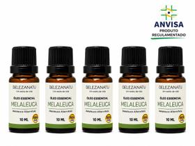 Kit 5 un Óleo Essencial de Melaleuca 10ml Tea Tree BelezaNatu Kit 5 un Óleo Essencial de Melaleuca 10ml Tea Tree BelezaNatu