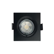 KIT 5 UN. SPOT LED - 5W - EMBUTIR - QUADRADO PRETO - 90X90X22mm - 3000/6500K - 400LM