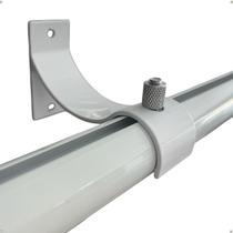 Kit 5 un Suporte Alumínio Perfil Invertido Varão Wave 28mm Cor Cortina Instalação Parafuso