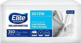 Kit 5 Un Toalha Interfolha Plus Folha Simples 350Fl Elite