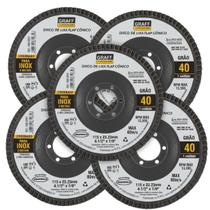 Kit 5 Und. Disco Lixa Flap Zirconado 115 x 22mm GR. 40 Graff Kit 5 Und. Disco Lixa Flap Zirconado 115 x 22mm GR. 40 Graff