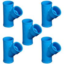 Kit 5 und Junção Soldável 45 Conexão Para Sistema Irrigação PN125 50mm 100% PVC Durável