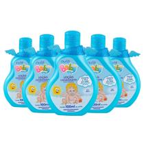 Kit 5 Und Loção Hidratante Muriel Baby Proteínas Leite Azul 100ml