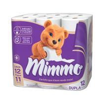 Kit 5 Und Papel Higiênico Mimmo Folhas Duplas 30m Neutro 12 Und