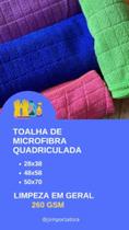 KIT 5 UND toalha microfibra quadriculada 28x38 260GSM