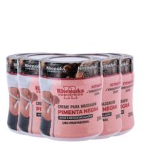 Kit 5 Undades Creme para Massagem Pimenta Negra 200g Cada