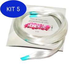 Kit 5 Unha De Fibra De Vidro 3 Metros Honey Girl Unha Fibra