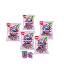 kit 5 uni. Bala Fruit Gummy Grape Burst 4D