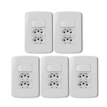 Kit 5 Uni MG B3 1 Int Simples 10A 250V + 2 Tom 2P+T 20A 4x2 Kit 5 Uni MG B3 1 Int Simples 10A 250V + 2 Tom 2P+T 20A 4x2