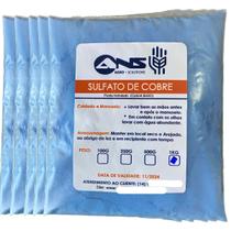 KIT 5 UNI Sulfato De Cobre 1kg Penta Hidratado Pureza ANS Agrária