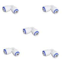Kit 5 União Cotovelo Conexão 1x4 x 1x4 Engate Rápido Conexão Sem Vazamento