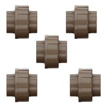Kit 5 União Soldável Conexão Para Unir Canos Tubos PVC Marrom Água Fria De 3/4" Polegadas 25mm Tigre