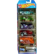 Kit 5 Unid. Carrinho Hot Wheels X-RAYCERS HFV81 - MATTEL